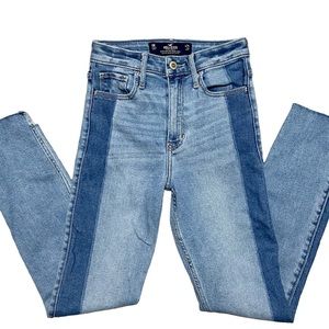 Hollister 0R Womens Ultra High-Rise Skinny Ankle Blue Jeans Size 24